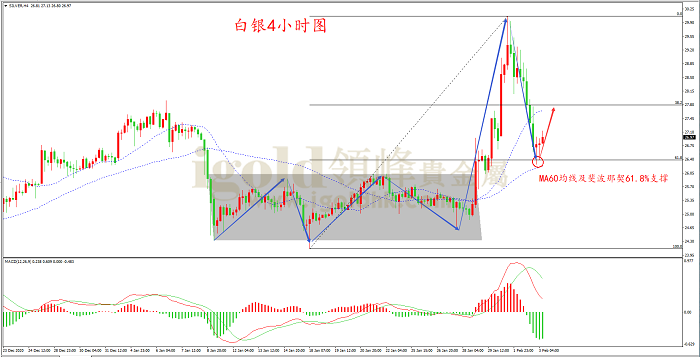 2021年2月3日白银走势图
