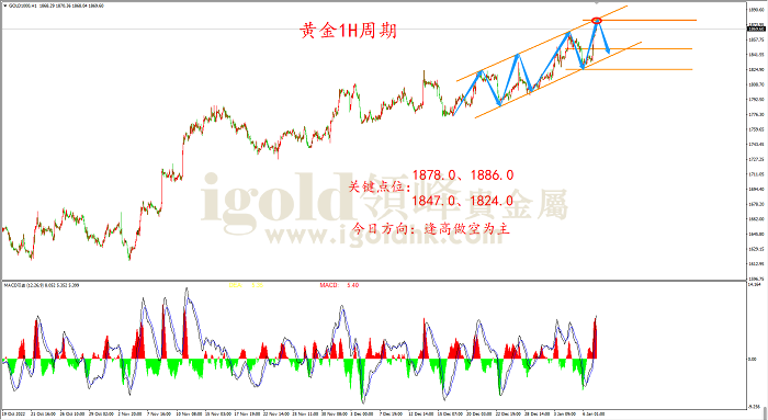 2023年1月9日黄金走势图