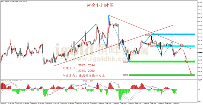 2024年2月12日黄金走势图