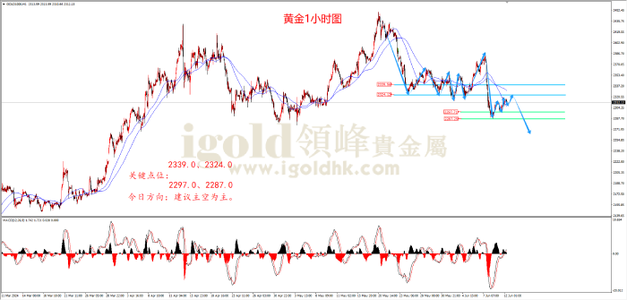 2024年6月12日黄金走势图