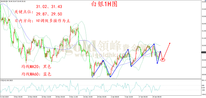 2025年1月29日白银走势图
