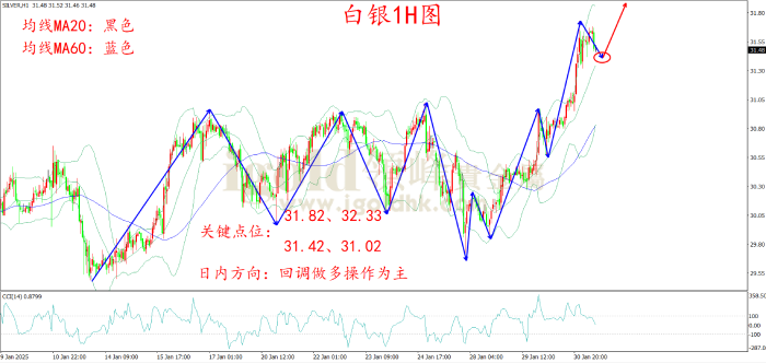 2025年1月31日白银走势图