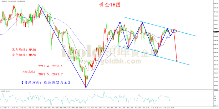 2025年3月12日黄金走势图