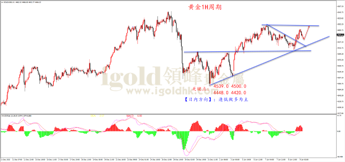 2026年01月09日黄金走势图 2026年01月09日黄金走势图