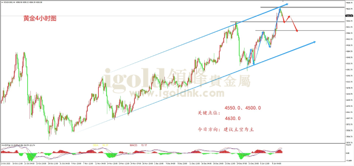 2026年01月13日黄金走势图 2026年01月13日黄金走势图