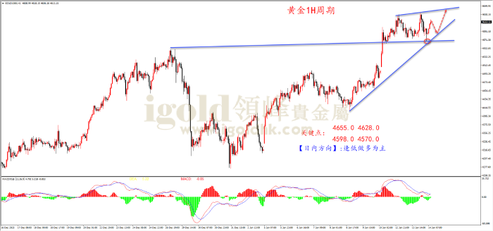2026年01月14日黄金走势图