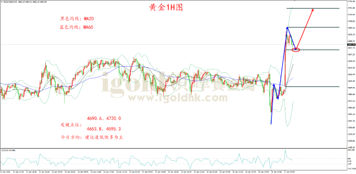 2026年01月19日黄金走势图