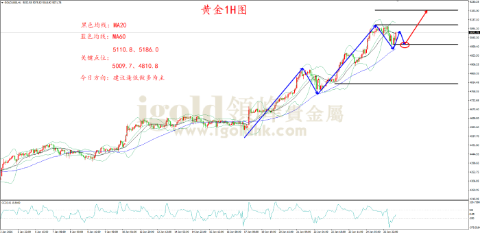2026年01月27日黄金走势图