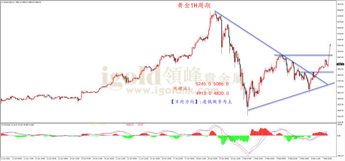 2026年02月09日黄金走势图