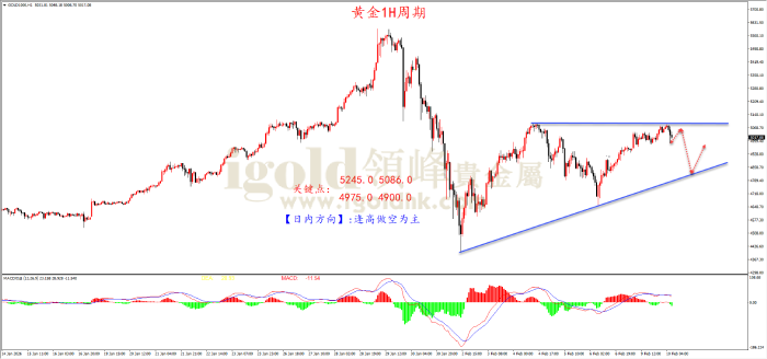 2026年02月10日黄金走势图