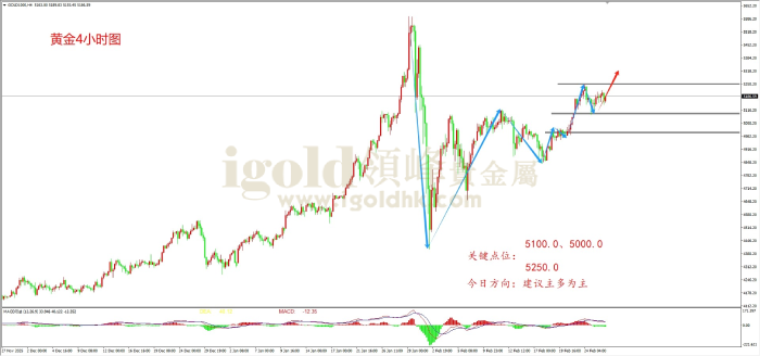 2026年2月26日黄金走势图